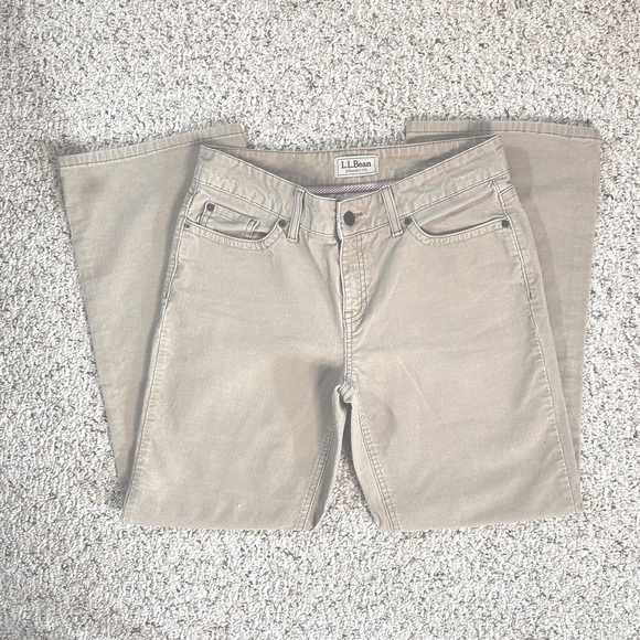 L.L. Bean Pants - LL BEAN CORDUROY PANTS Light Tan size 10 Petite Cotton Spandex